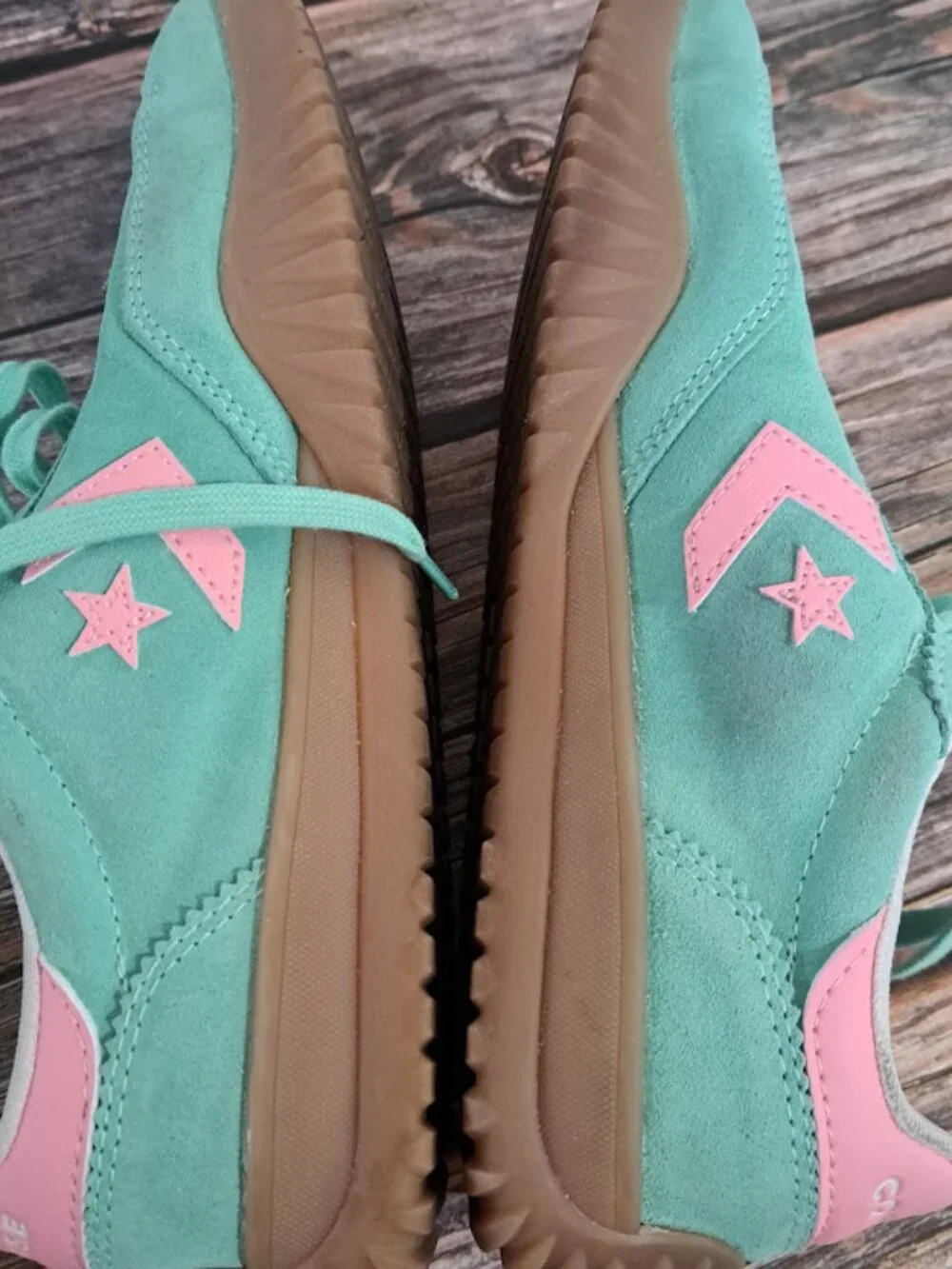 Converse Women's Run Star Trainers in light aqua spark/ jellyfish sz 7.5 suede - Picture 8 of 10